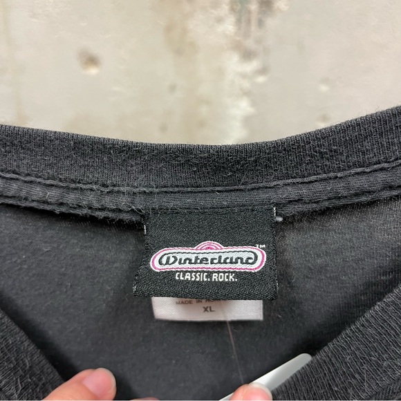 KISS Winterland 2006 Reprint Upcycled Fringe Tie Short Sleeve Band Tee XL - Picture 3 of 6